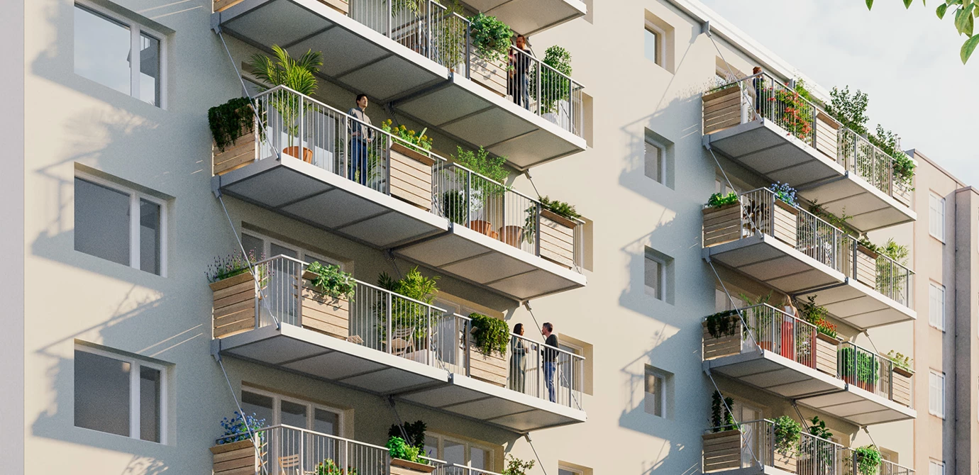 Premiere: Für die Sozialbau AG rüstet Rhomberg Bau die Karmarschgasse im 10. Bezirk mit den ersten „essbaren Balkonen“ Wiens nach. Bild: joyjoy Premiere: Für die Sozialbau AG rüstet Rhomberg Bau die Karmarschgasse im 10. Bezirk mit den ersten „essbaren Balkonen“ Wiens nach. Bild: joyjoy